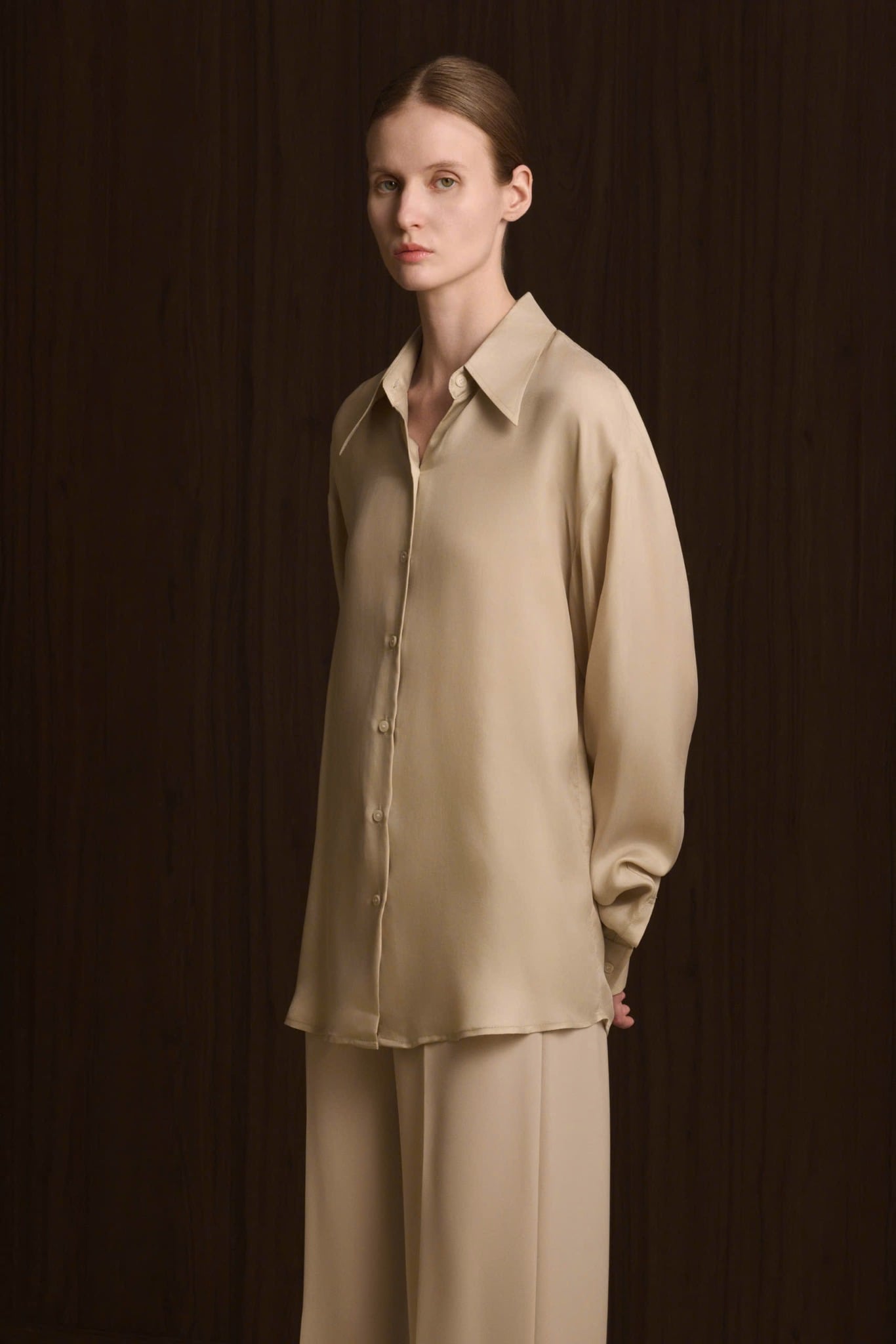  NUDE RELAXED SILK SHIRT 