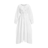  SEREIN WHITE GATHERED  DRESS 