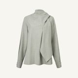  SERENE HIGH NECK DRAPED BLOUSE 