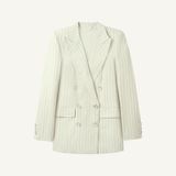  SUNBEAM CREAM PINSTRIPE DOUBLES BREAST SUIT 