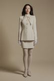  GRACE IVORY HIGH COLLAR SUIT JACKET 