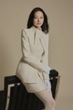  GRACE IVORY HIGH COLLAR SUIT JACKET 