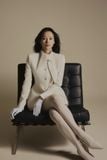  GRACE IVORY HIGH COLLAR SUIT JACKET 