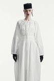  SEREIN WHITE GATHERED  DRESS 