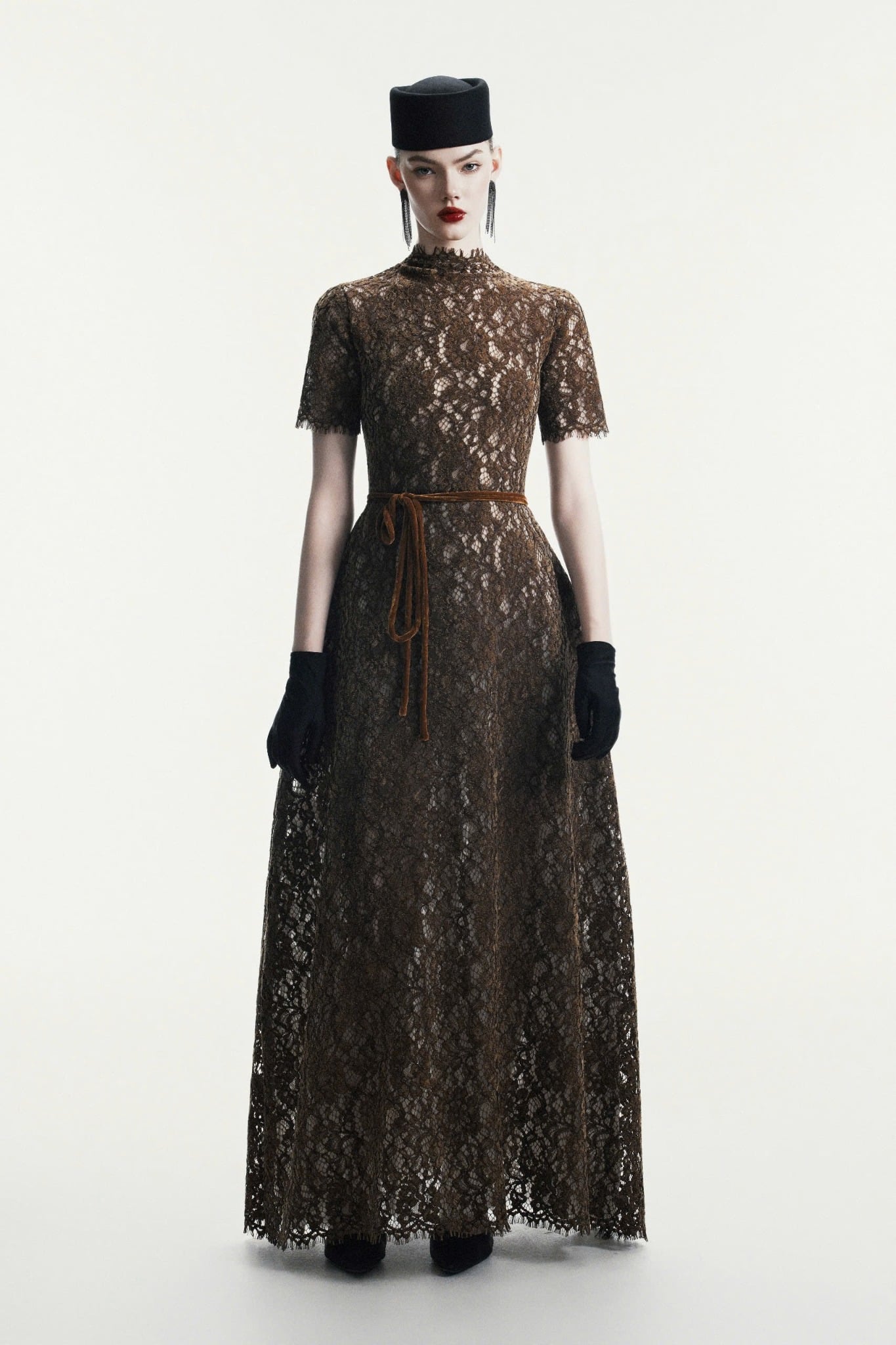  MOSS LACE COLLUMN DRESS 
