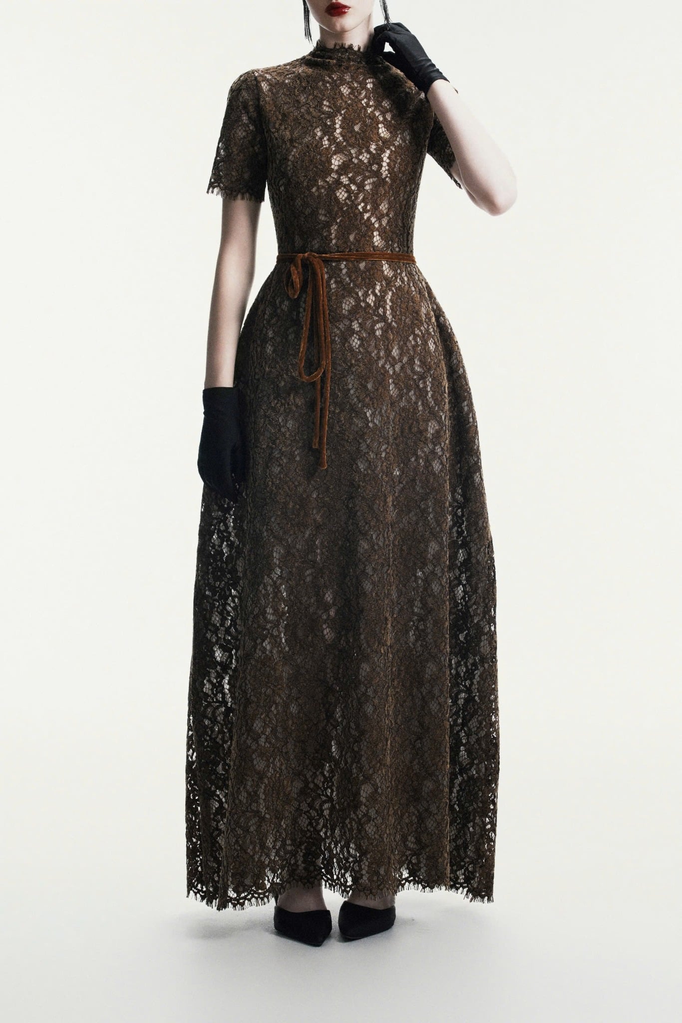  MOSS LACE COLLUMN DRESS 