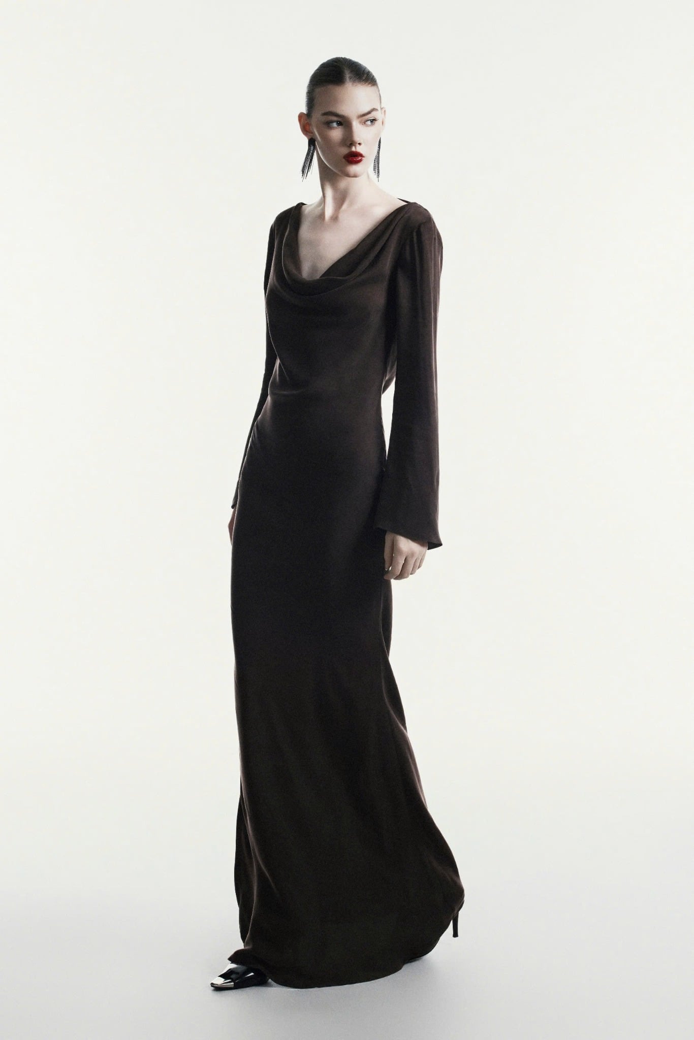  NOIR DRAPE EVENING GOWN 