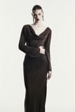  NOIR DRAPE EVENING GOWN 