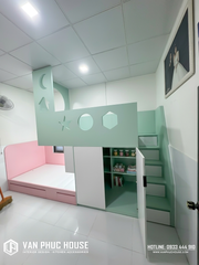 BÀN GIAO MẪU GIƯỜNG TẦNG CHO BÉ TRAI VÀ BÉ GÁI CHO CHỊ THOA - BA NGÒI