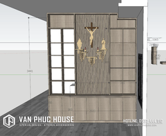 BÀN GIAO LAM VÁCH NGĂN KẾT HỢP BÀN THỜ CHÚA - ANH MINH- PHƯỜNG BẮC CAM RANH - KHÁNH HÒA