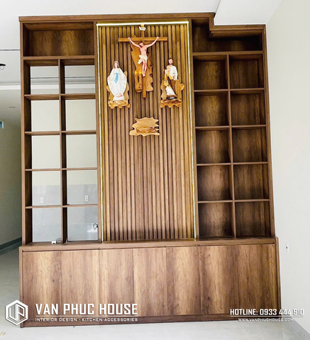 BÀN GIAO LAM VÁCH NGĂN KẾT HỢP BÀN THỜ CHÚA - ANH MINH- PHƯỜNG BẮC CAM RANH - KHÁNH HÒA