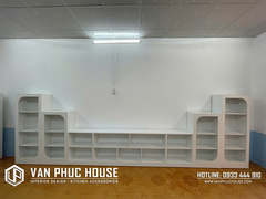 BÀN GIAO HỆ TỦ TRANG TRÍ/ TỦ SÁCH - CHÙA THANH SƠN - CAM LÂM - KHÁNH HÒA