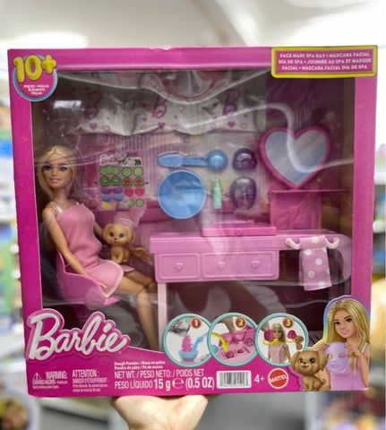  HYV31 Barbie Face Mask Toy Playset & Doll 