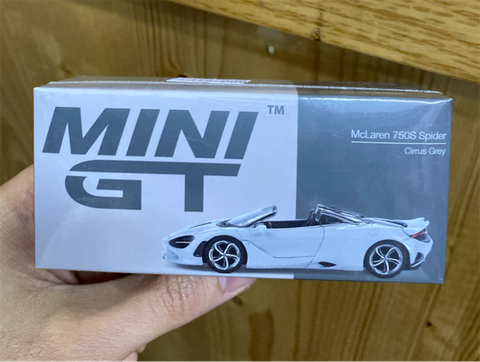  Mini GT Box Version MGT00973 McLaren 750S Spider Cirrus Grey 