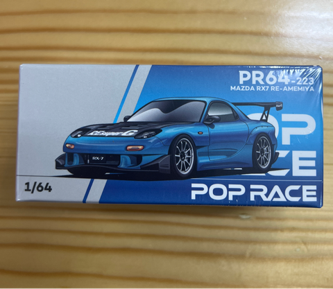  Pop Race PR640223 MAZDA RX7 RE-AMEMIYA WIDEBODY - BLUE CHROME 