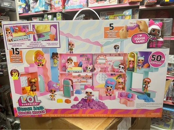  593218-EUC Playset Biệt Thự L.O.L. Surprise Cùng Búp Bê Tóc Cát 