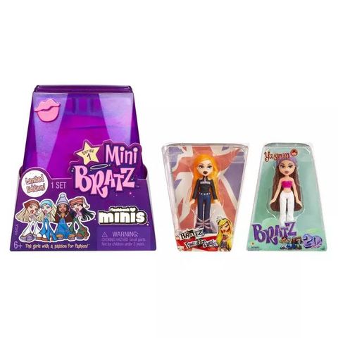  Bratz Minis - 2 Minis in Each Pack, Blind Packaging Doubles as Display, Y2K Nostalgia 