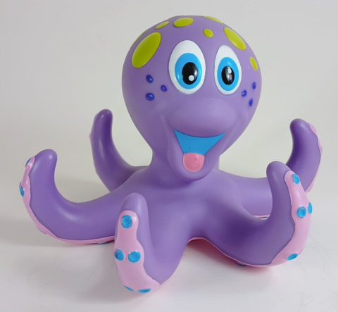  Đồ chơi tắm cho trẻ Nuby Floating Octopus Toy with 3 Hoopla Rings B083ZZSGLR 