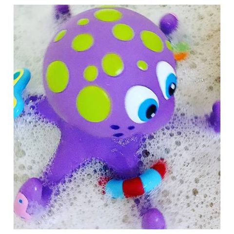  Đồ chơi tắm cho trẻ Nuby Floating Octopus Toy with 3 Hoopla Rings B083ZZSGLR 