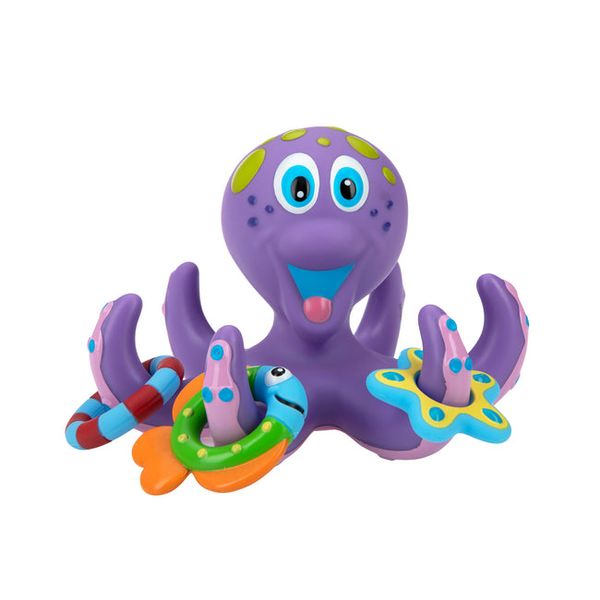 B083ZZSGLR Nuby Floating Octopus Toy with 3 Hoopla Rings 