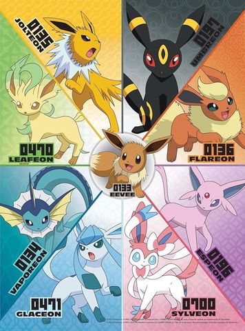  Tranh ghép FT1-051524 Buffalo Games Pokemon - Eevee Montage - Multipack Puzzles 