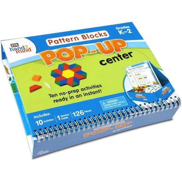 86876 Educational Insights Trò chơi toán học các khối hình dạng - Pop-up Math Games with Pattern Blocks thiết kế đẹp mắt