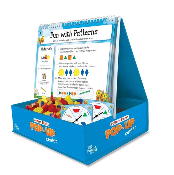 86876 Educational Insights Trò chơi toán học các khối hình dạng - Pop-up Math Games with Pattern Blocks thiết kế đẹp mắt