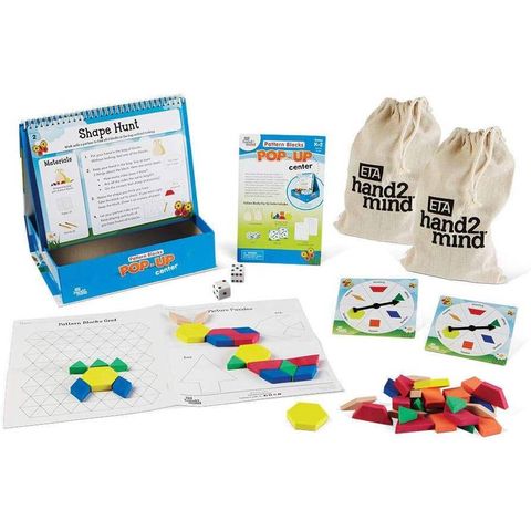  86876 Educational Insights Trò chơi toán học các khối hình dạng - Pop-up Math Games with Pattern Blocks 