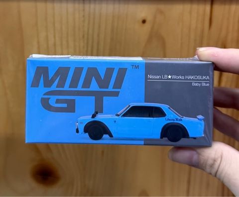  Mô hình xe Mini GT BOX version MGT01169 Nissan LB★Works HAKOSUKA Baby Blue 