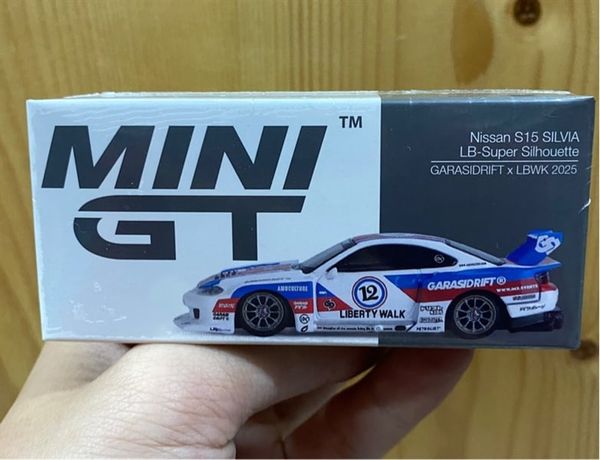  Mini GT Box Version MGT01022 Nissan LB-Super Silhouette S15 SILVIA GARASIDRIFT x LBWK 2025 