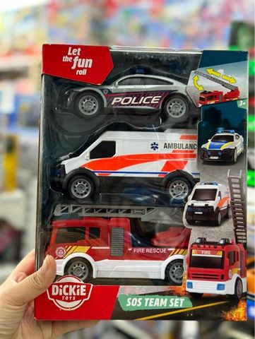  203712015038 Bộ 3 Đồ Chơi Xe Cứu Hộ DICKIE TOYS SOS Team Set 