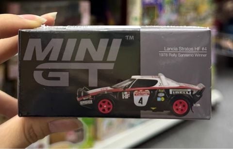  Mini GT Box Version MGT01084 Lancia Stratos HF #4 1978 Rally Sanremo Winner 