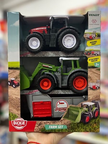  203732006 Bộ 3 Đồ Chơi Xe Nông Trại DICKIE TOYS Farm Set 