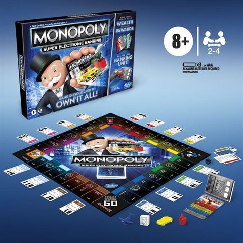  Monopoly Super Electronic Banking Board Game, Electronic Banking Unit 
