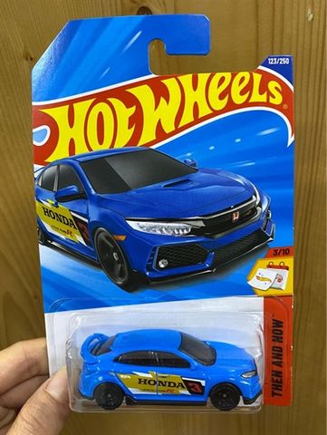  Mô hình xe JFN81 Hot Wheels 2018 Honda Civic Type R Blue 