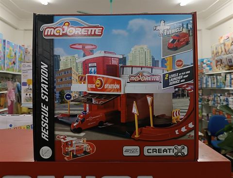  212050038 Xe Mô Hình MAJORETTE Creatix Rescue Station + 1 vehicle 