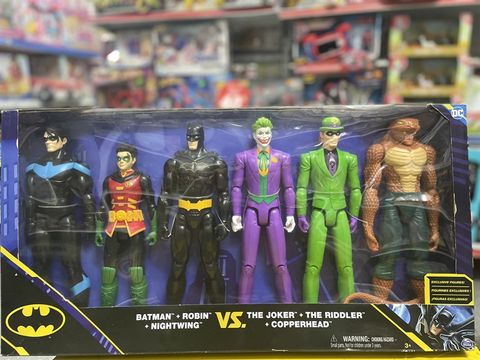  6064966 - DC Comics, Batman 6-Pack | Batman, Robin, Nightwing, The Joker, The Riddler, Copperhead 