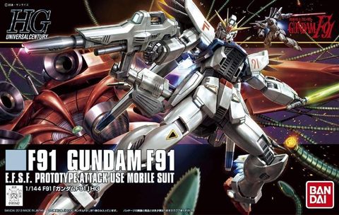  Lắp ráp Bandai HGUC 167 Gundam F91 EFSF PROTOTYPE ATTACK USE MOBILE SUIT 1/144 Scale Kit 