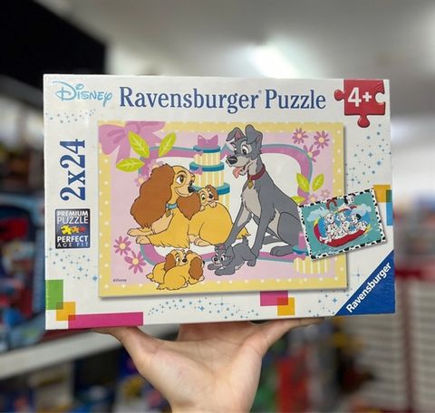  RV050871 Xếp hình puzzle Disney's favorite puppies 2 bộ 24 mảnh RAVENSBURGER||Disney license 