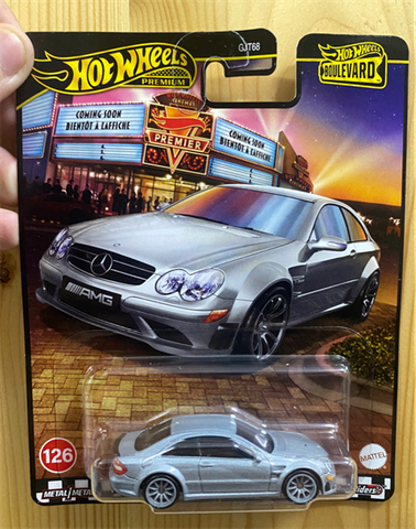  Xe JBL07 Hot Wheels Boulevard 2008 Mercedes-Benz CLK 63 AMG Black Series Silver 