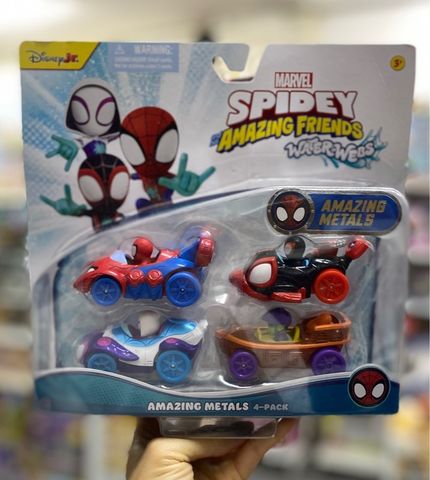  Bộ 4 xe SNF0378 Jazwares Marvel Spidey and Friends 4-Pack 