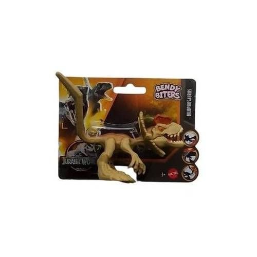 HPM73 Jurassic World Bendy Biters Dinosaur Figures- Dilophosaurus