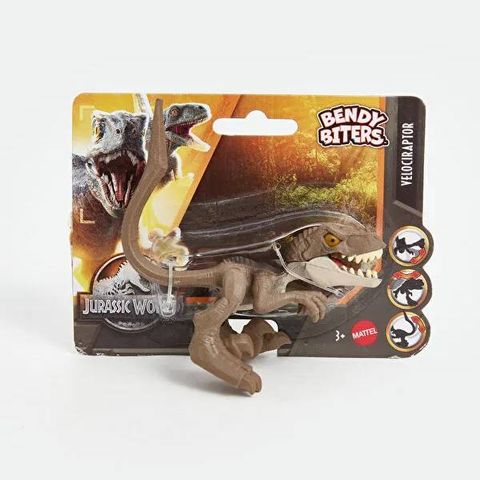  Khủng long HPM74 Jurassic World Bendy Biters Dinosaur Figures- Velocirator 