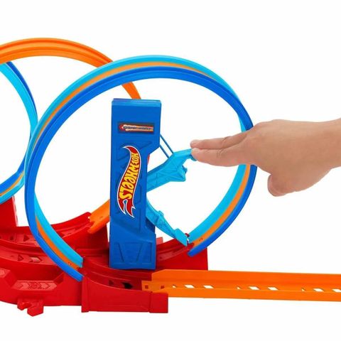  Bộ đường trượt xe oto HPX93 Hot Wheels Ultra Hots Triple Loop Track Playset 