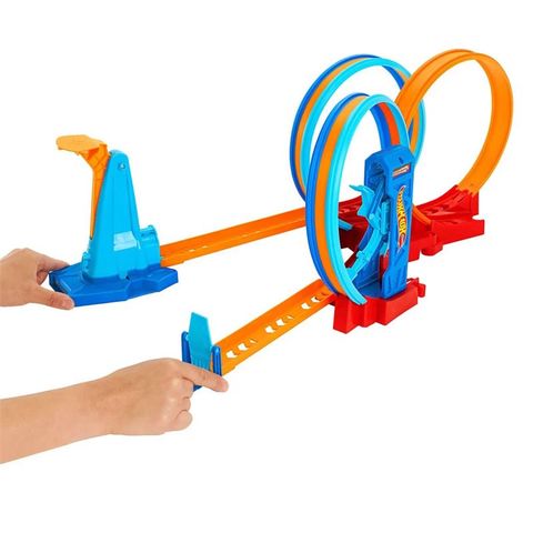  Bộ đường trượt xe oto HPX93 Hot Wheels Ultra Hots Triple Loop Track Playset 