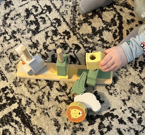  Đồ chơi gỗ HXV04 Fisher-Price Wooden Stack & Sort Animals Toy 