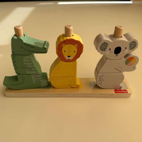  Đồ chơi gỗ HXV04 Fisher-Price Wooden Stack & Sort Animals Toy 