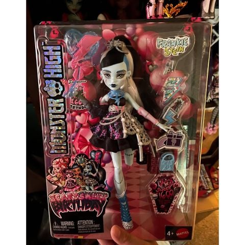  Búp bê JBG75 Monster High Scary Sweet Birthday Frankie Stein Doll 