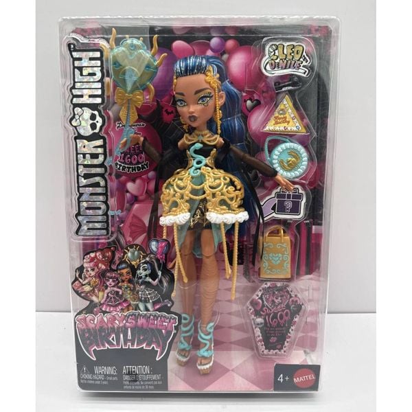  Búp bê JBG76 Monster High Scary Sweet Birthday Cleo De Nile Fashion Doll 