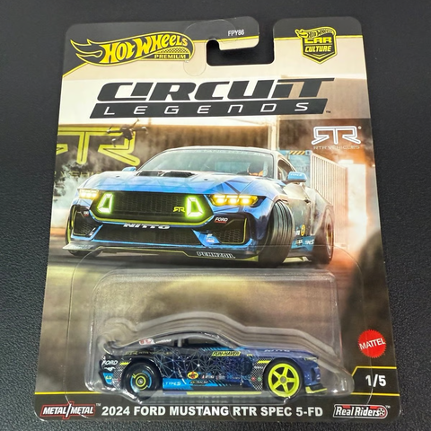  Mô hình xe JBK48 Hot Wheels Car Culture Circuit Legends 2024 Ford Mustang RTR Spec 5-FD Blue 